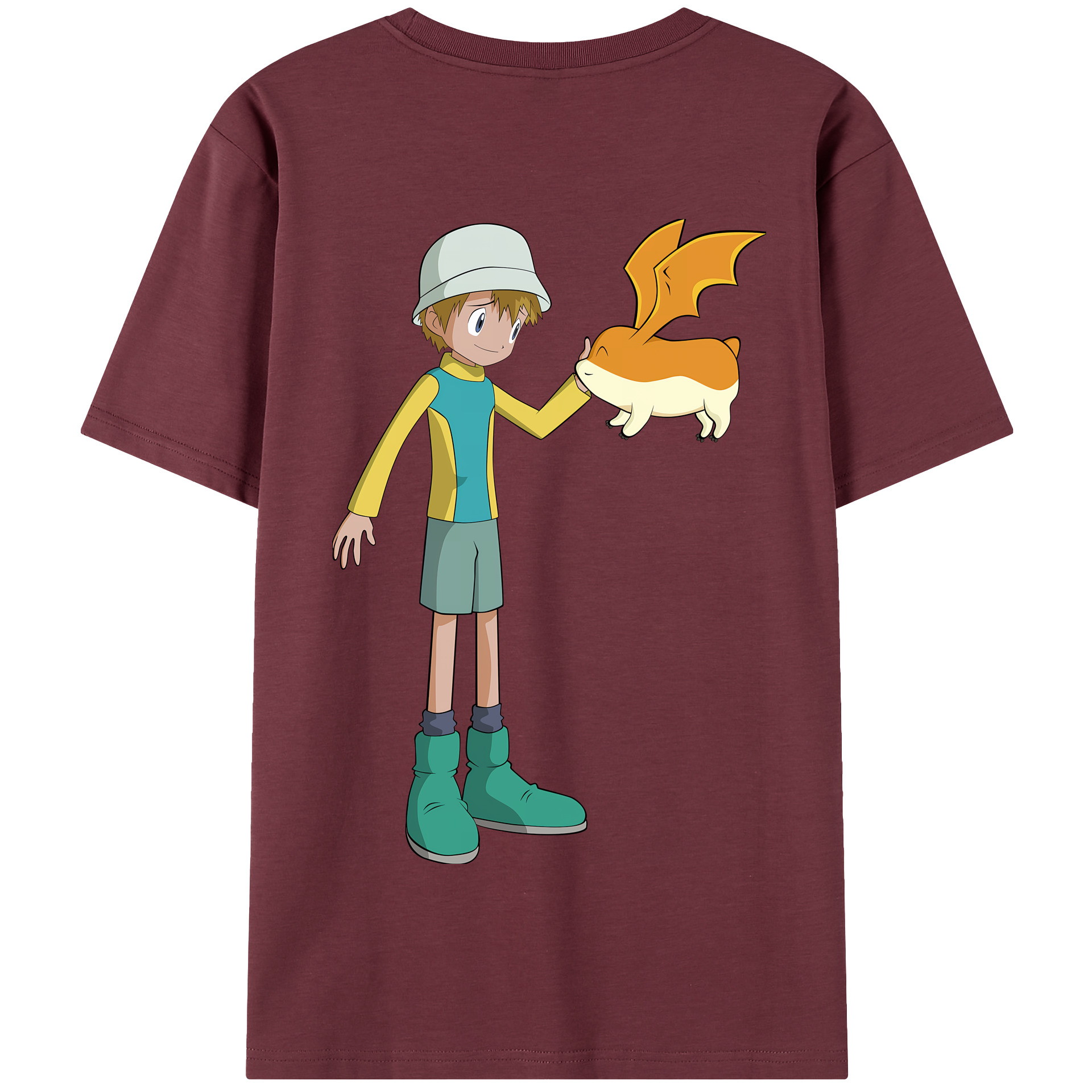 （画像用） Digimon デジタルモンスター/デジモン 綿100％半袖Tシャツ（背面プリント）